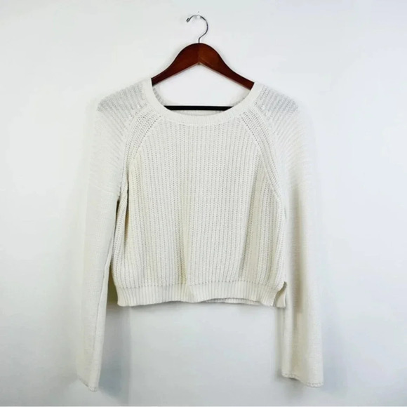 ZARA KNIT Beige Long Sleeve Knit Sweater Size Large - Picture 1 of 5